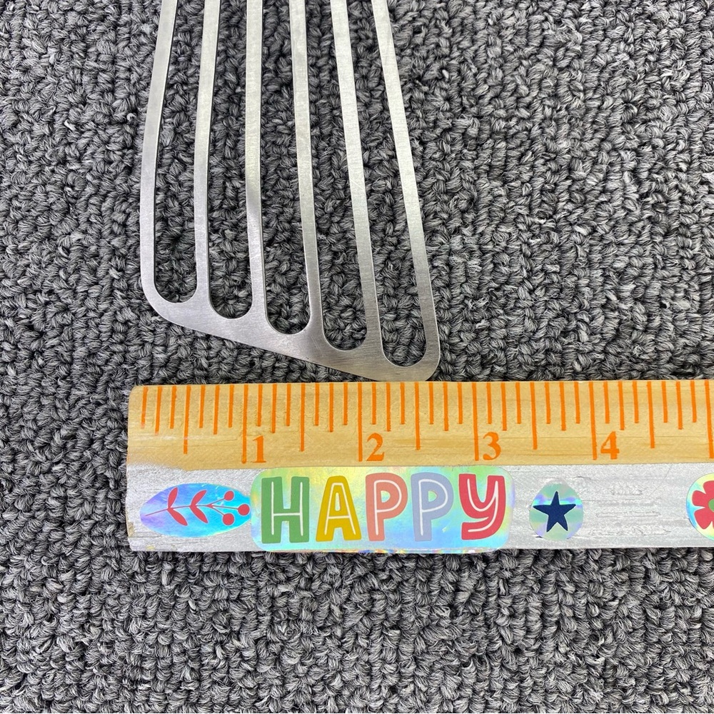 Premium Stainless Steel Slotted Turner Black Handle Durable Vintage Classic Pro - Picture 8 of 8